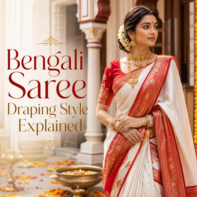 Bengali Saree Draping Style Explained