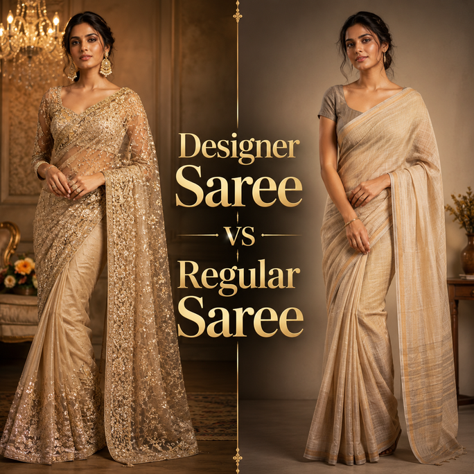 Designer Saree vs Regular Saree