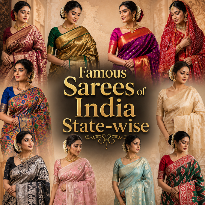 Famous Sarees of India State-wise