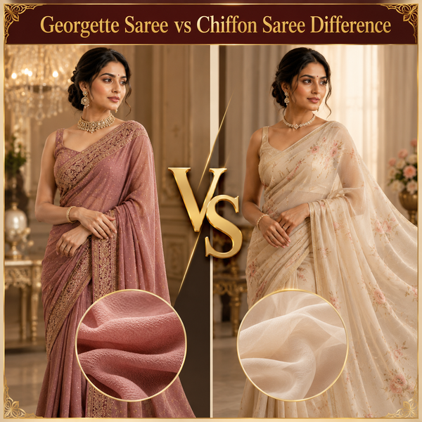 Georgette Saree vs Chiffon Saree Difference