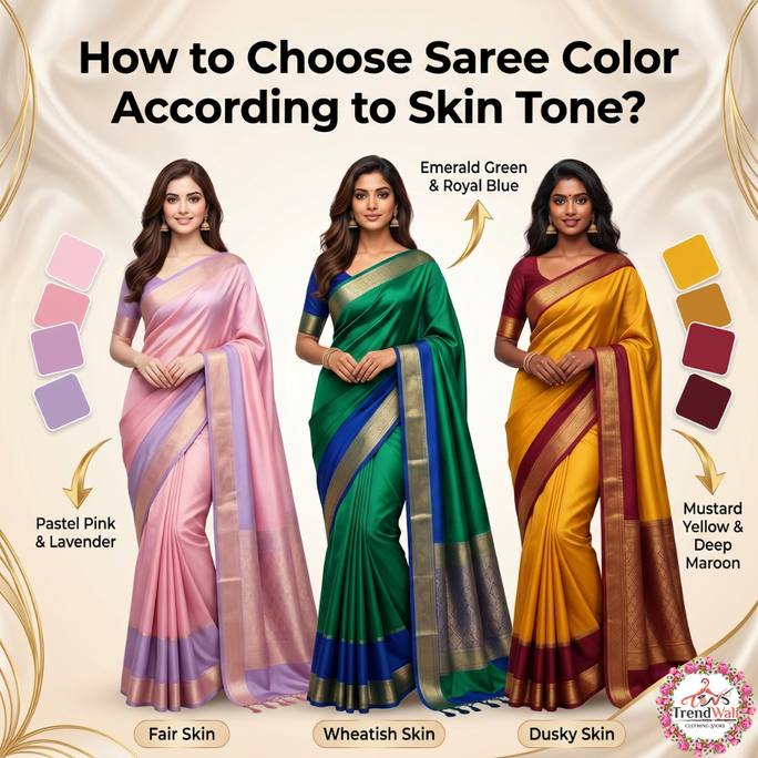 How to Choose Saree Color According to Skin Tone?