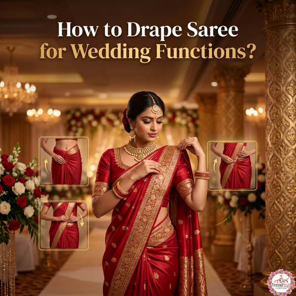 How to Drape Saree for Wedding Functions?