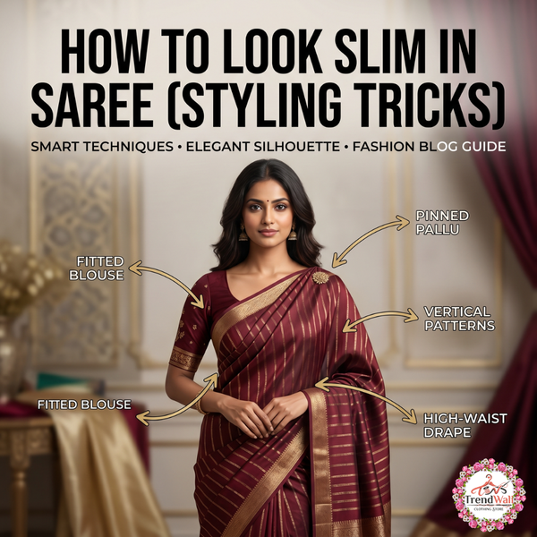 How to Look Slim in Saree? (Styling Tricks)