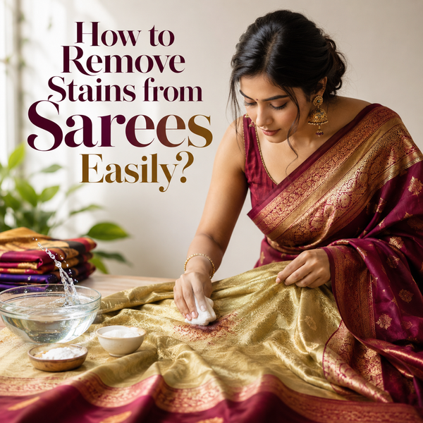 How to Remove Stains from Sarees Easily?