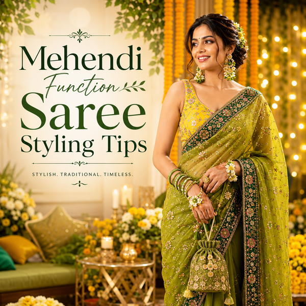 Mehendi Function Saree Styling Tips