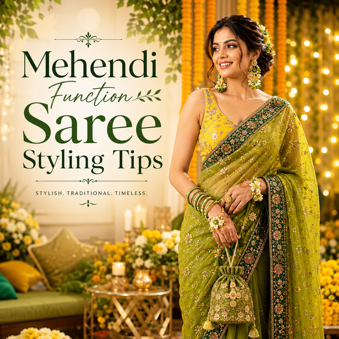 Mehendi Function Saree Styling Tips