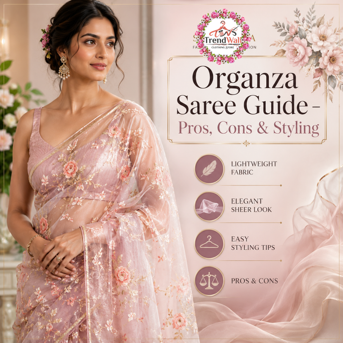 Organza Saree Guide – Pros, Cons & Styling