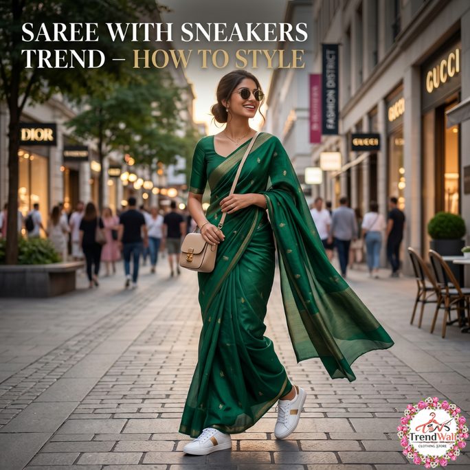 Saree with Sneakers Trend – How to Style