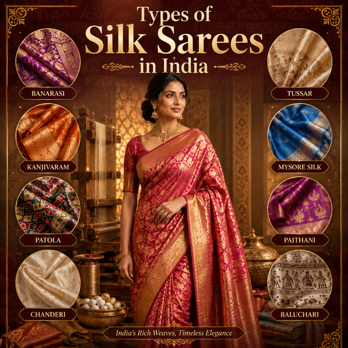 Types of Silk Sarees in India
