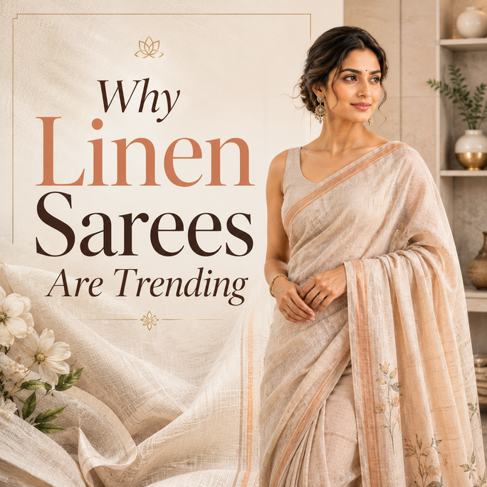 Why Linen Sarees Are Trending?