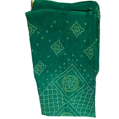 Emerald Bloom Bandhani Saree