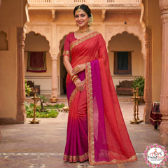 Jalebi Work Kathan Doriya Saree Without Blouse