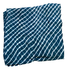 Midnight Blue Leheriya Saree