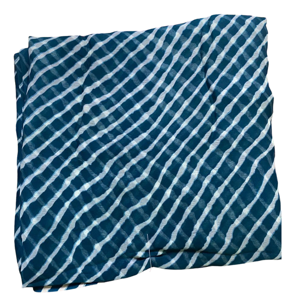 Midnight Blue Leheriya Saree