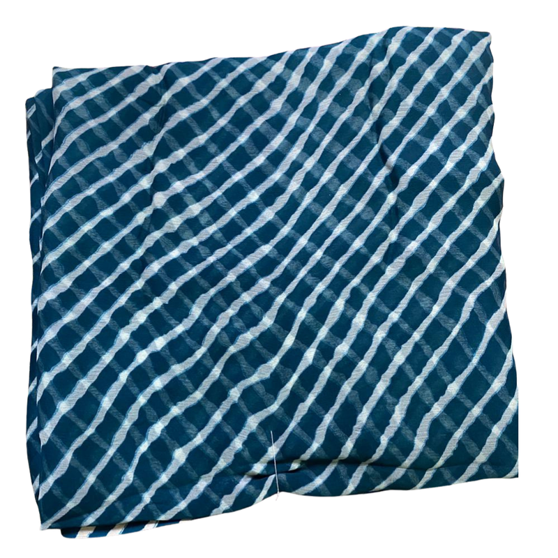 Midnight Blue Leheriya Saree