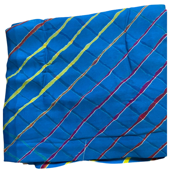 Royal Blue Multicolor Leheriya Saree