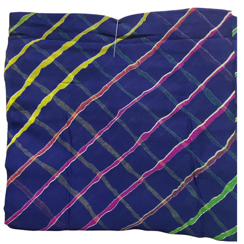 Royal Indigo Leheriya Saree