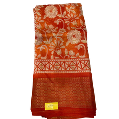 Sunset Bloom Heritage Silk Saree