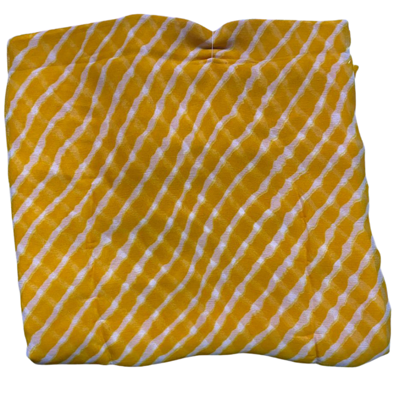 Sunshine Yellow Leheriya Saree