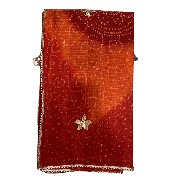 Rajwada Sunset Chunari Doriya Saree