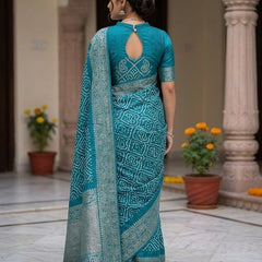 Banarasi Bandhani Silk Saree
